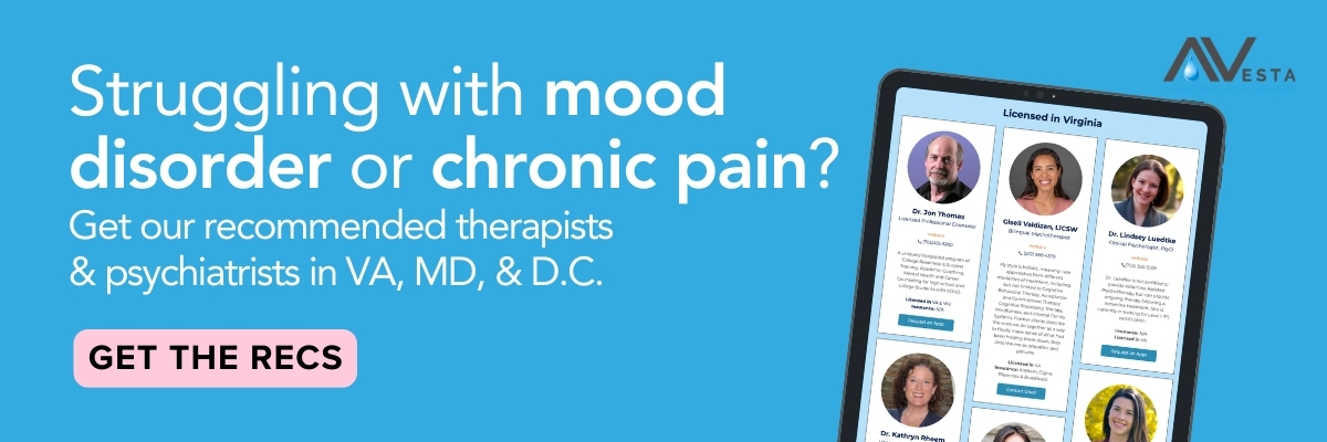 IV Ketamine infusions for depression anxiety ptsd chronic pain fibromyalgia CRPS Bethesda MD McLean VA Washington DC